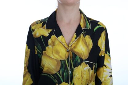 Dolce & Gabbana - Floral Silk Pajama-Style Blouse