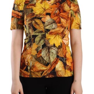 Dolce & Gabbana - Sunflower Print Cotton Elbow Sleeve Blouse