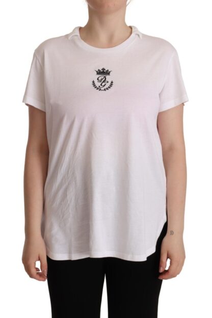 Dolce & Gabbana - Elegant Collared Crown Print Tee