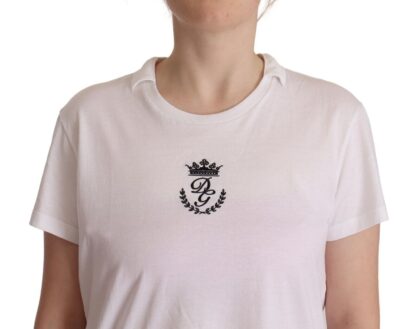 Dolce & Gabbana - Elegant Collared Crown Print Tee