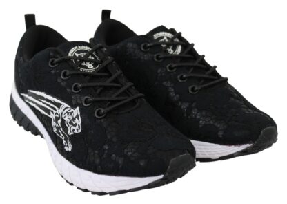 Plein Sport - Elegant Black Runner Umi Sneakers