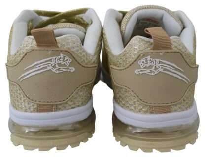 Plein Sport - Exquisite Gold Polyester Sport Sneakers