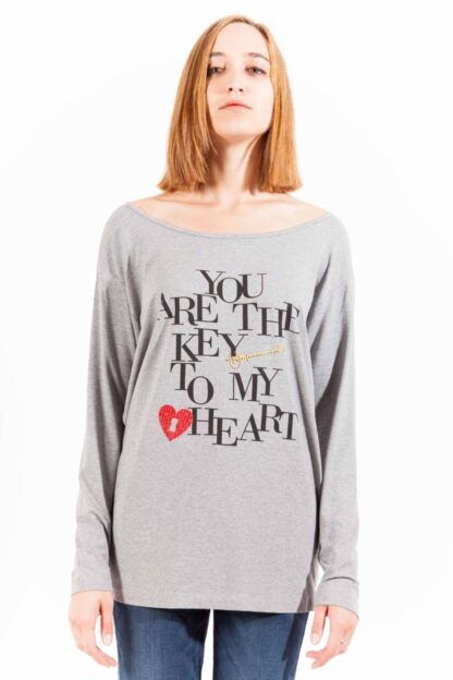 Love Moschino - Gray Cotton Women Top