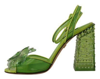 Dolce & Gabbana - Enchanting Green Crystal Embellished Sandals