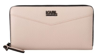 Karl Lagerfeld - Elegant Mauve Leather Wallet - Secure & Stylish