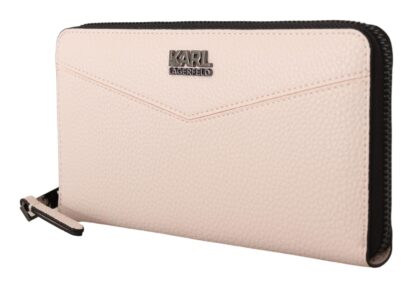 Karl Lagerfeld - Elegant Mauve Leather Wallet - Secure & Stylish