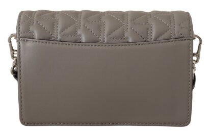 Karl Lagerfeld - Elegant Grey Leather Crossbody Bag