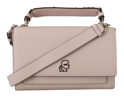 Karl Lagerfeld - Mauve Elegance Leather Shoulder Bag