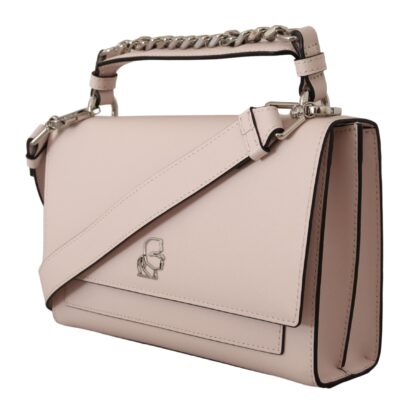 Karl Lagerfeld - Mauve Elegance Leather Shoulder Bag