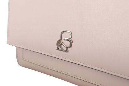 Karl Lagerfeld - Mauve Elegance Leather Shoulder Bag