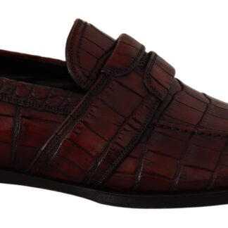 Dolce & Gabbana - Exotic Orange Croc Leather Laceup Dress Shoes