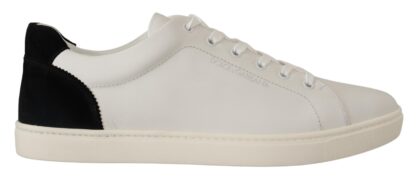 Dolce & Gabbana - Elegant White Leather Low-Top Sneakers