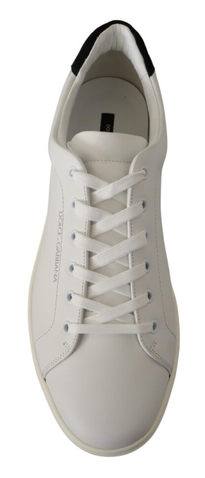 Dolce & Gabbana - Elegant White Leather Low-Top Sneakers