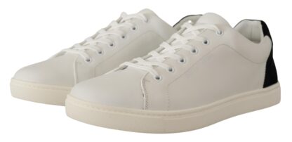 Dolce & Gabbana - Elegant White Leather Low-Top Sneakers