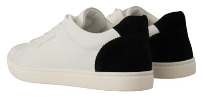 Dolce & Gabbana - Elegant White Leather Low-Top Sneakers