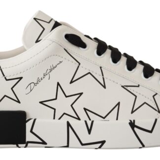 Dolce & Gabbana - Elegant White Leather Low-Top Sneakers