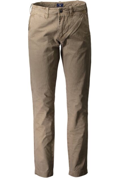 Gant - Brown Cotton Men Trouser