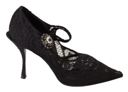 Dolce & Gabbana - Elegant Black Lace Stiletto Pumps