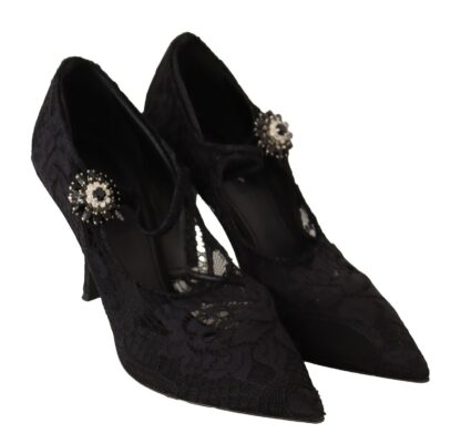 Dolce & Gabbana - Elegant Black Lace Stiletto Pumps