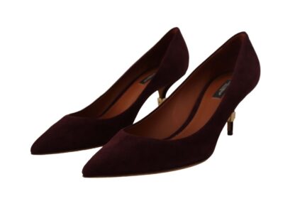 Dolce & Gabbana - Elegant Purple Suede Heels Pumps