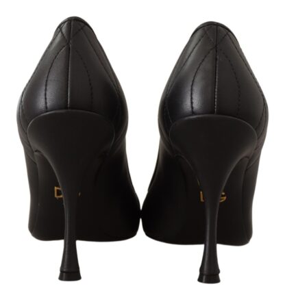 Dolce & Gabbana - Elegant Leather Pumps with Brass Buckle