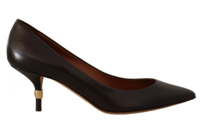 Dolce & Gabbana - Elegant Brown Leather Heels Pumps