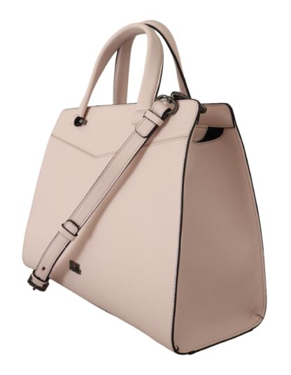 Karl Lagerfeld - Elegant Light Pink Leather Tote Shoulder Bag