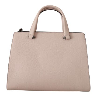 Karl Lagerfeld - Elegant Light Pink Leather Tote Shoulder Bag