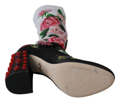 Dolce & Gabbana - Floral Embellished Socks Boots