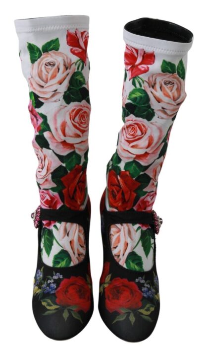 Dolce & Gabbana - Floral Embellished Socks Boots