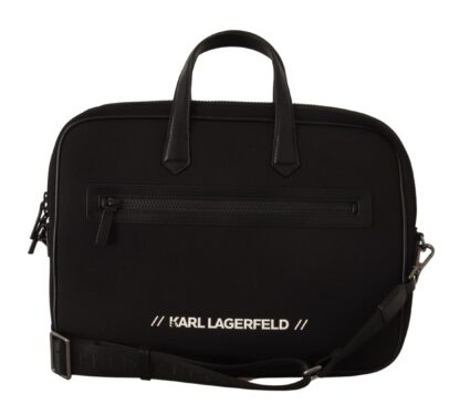 Karl Lagerfeld - Sleek Nylon Laptop Crossbody Bag For Sophisticated Style