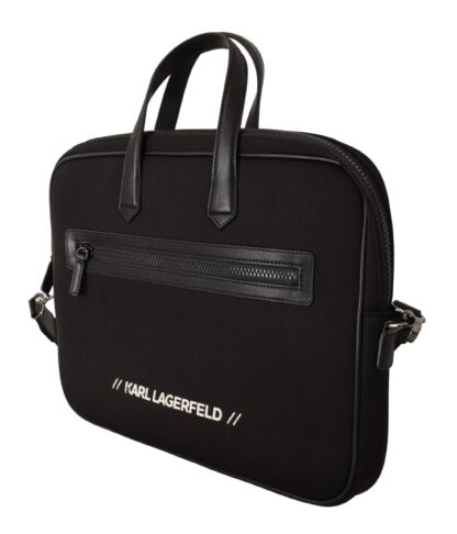 Karl Lagerfeld - Sleek Nylon Laptop Crossbody Bag For Sophisticated Style