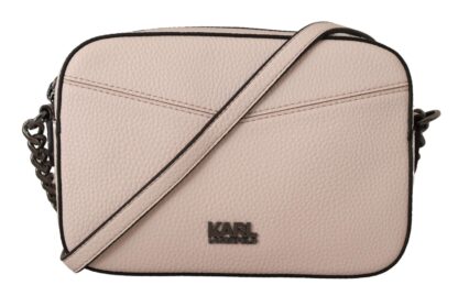 Karl Lagerfeld - Chic Mauve Light Pink Leather Camera Bag