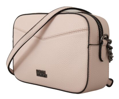 Karl Lagerfeld - Chic Mauve Light Pink Leather Camera Bag