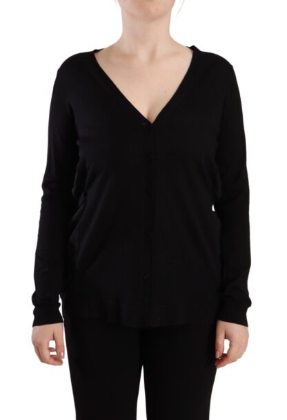 Dolce & Gabbana - Elegant Black V-Neck Wool Pullover