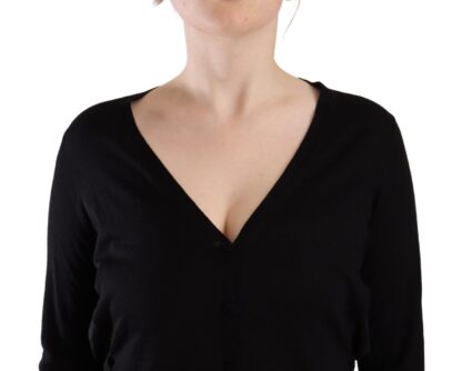 Dolce & Gabbana - Elegant Black V-Neck Wool Pullover