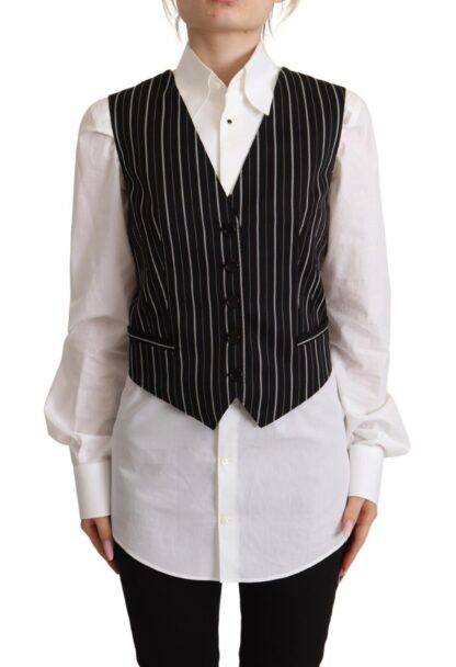 Dolce & Gabbana - Elegant V-Neck Sleeveless Wool-Blend Vest