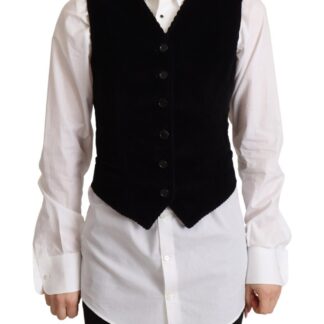 Dolce & Gabbana - Elegant Sleeveless V-Neck Corduroy Vest