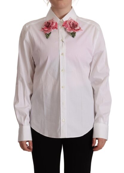 Dolce & Gabbana - Elegant Floral Sequined Collared Shirt