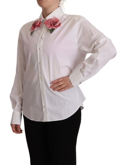 Dolce & Gabbana - Elegant Floral Sequined Collared Shirt