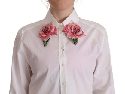 Dolce & Gabbana - Elegant Floral Sequined Collared Shirt