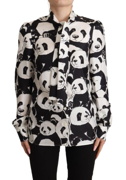 Dolce & Gabbana - Chic Panda Print Silk Blouse