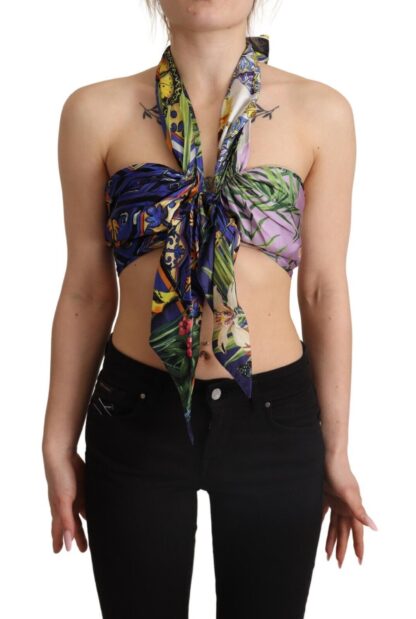 Dolce & Gabbana - Sumptuous Silk Halter Cropped Top - Multicolor