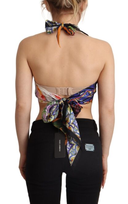 Dolce & Gabbana - Sumptuous Silk Halter Cropped Top - Multicolor