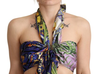 Dolce & Gabbana - Sumptuous Silk Halter Cropped Top - Multicolor