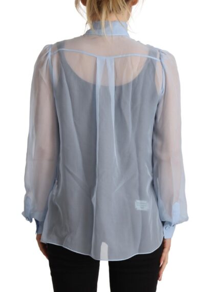 Dolce & Gabbana - Elegant Silk Ascot Collar Blouse