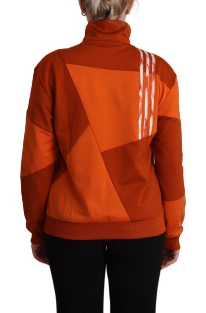 Adidas - Chic Orange Bomber Jacket with Zip Closure