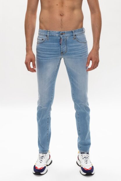 Dsquared² - Sleek Light Blue Slim Cotton Stretch Jeans