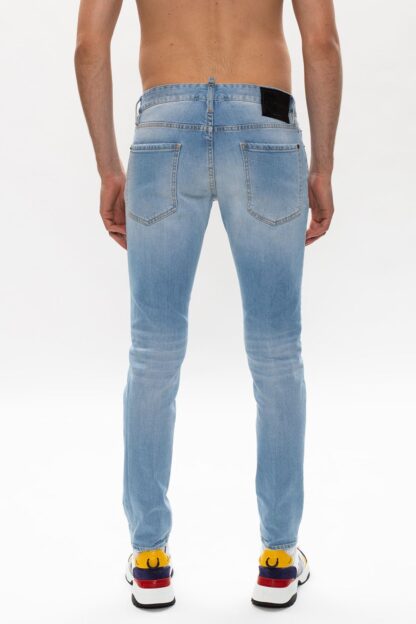 Dsquared² - Sleek Light Blue Slim Cotton Stretch Jeans