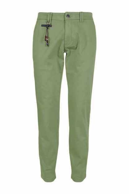 Yes Zee - Green Cotton Men Trouser